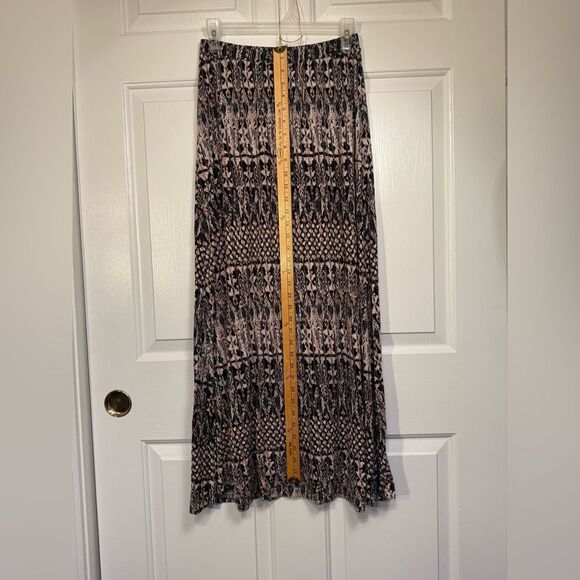 Joie by Anthropology Gamille Print‎ Maxi Skirt Boho Black Pink White Size XS - Picture 7 of 8